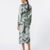 Bedrucktes Seidenhemdkleid, grün Bedrucktes Seidenhemdkleid, grün
