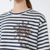 Bedrucktes T-Shirt aus Baumwolljersey, marineblau Bedrucktes T-Shirt aus Baumwolljersey, marineblau