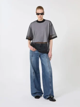 Übergroße Hose mit niedriger Leibhöhe, mitternachtsblau