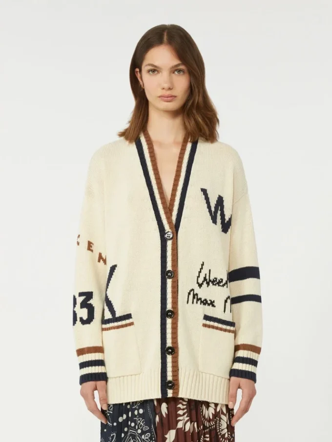 Übergroßer Cardigan aus Baumwollmischung, schwarz Übergroßer Cardigan aus Baumwollmischung, schwarz