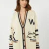 Übergroßer Cardigan aus Baumwollmischung, schwarz Übergroßer Cardigan aus Baumwollmischung, schwarz