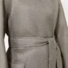 Übergroßer Mantel aus Jersey-Mesh, mittelgrau Übergroßer Mantel aus Jersey-Mesh, mittelgrau
