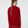 Übergroßer Pullover aus Wolle und Kaschmir, dunkelrot Übergroßer Pullover aus Wolle und Kaschmir, dunkelrot