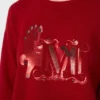 Übergroßer Pullover aus Wolle und Kaschmir, dunkelrot Übergroßer Pullover aus Wolle und Kaschmir, dunkelrot
