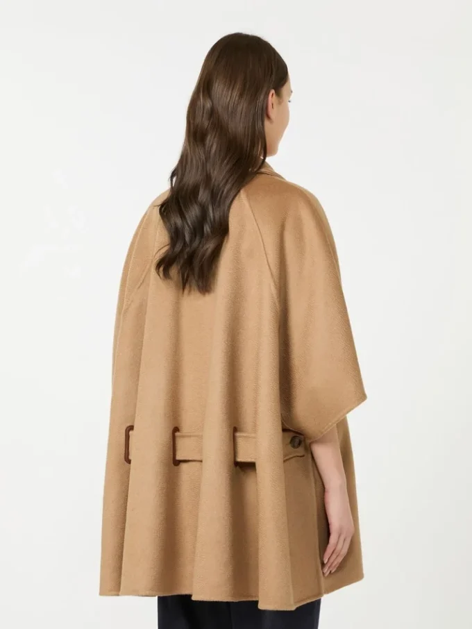 Übergroßer Umhang aus Kaschmir-Twill, kamelfarben Übergroßer Umhang aus Kaschmir-Twill, kamelfarben
