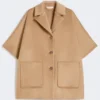 Übergroßer Umhang aus Kaschmir-Twill, kamelfarben Übergroßer Umhang aus Kaschmir-Twill, kamelfarben