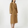 Übergroßer, wasserabweisender Trenchcoat aus Twill, braun Übergroßer, wasserabweisender Trenchcoat aus Twill, braun