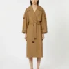 Übergroßer, wasserabweisender Trenchcoat aus Twill, braun Übergroßer, wasserabweisender Trenchcoat aus Twill, braun