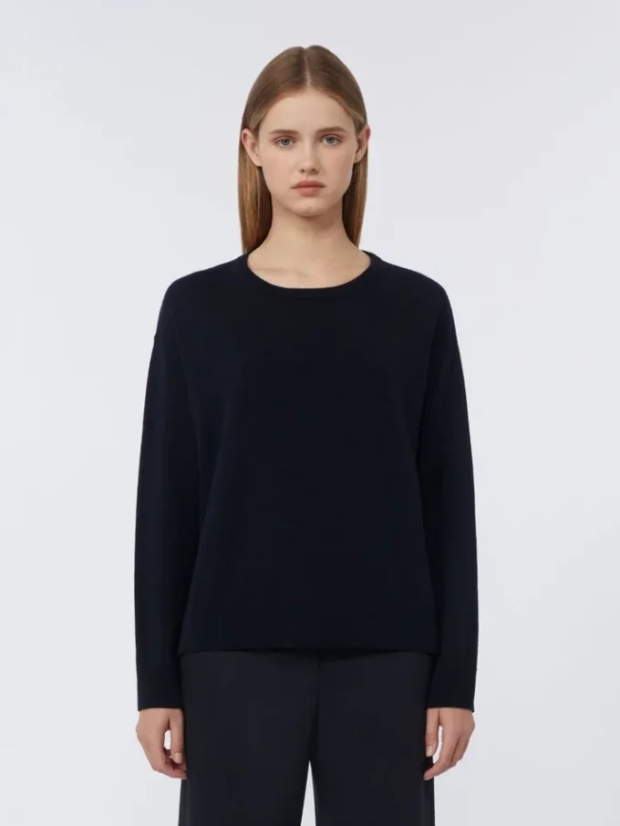 Übergroßer Wollpullover, ultramarinblau Übergroßer Wollpullover, ultramarinblau