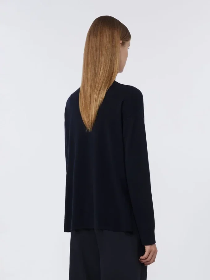 Übergroßer Wollpullover, ultramarinblau Übergroßer Wollpullover, ultramarinblau