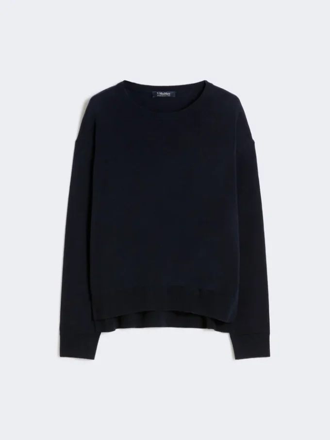 Übergroßer Wollpullover, ultramarinblau Übergroßer Wollpullover, ultramarinblau