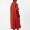 Übergroßes Kleid aus Baumwollpopeline, rot Übergroßes Kleid aus Baumwollpopeline, rot