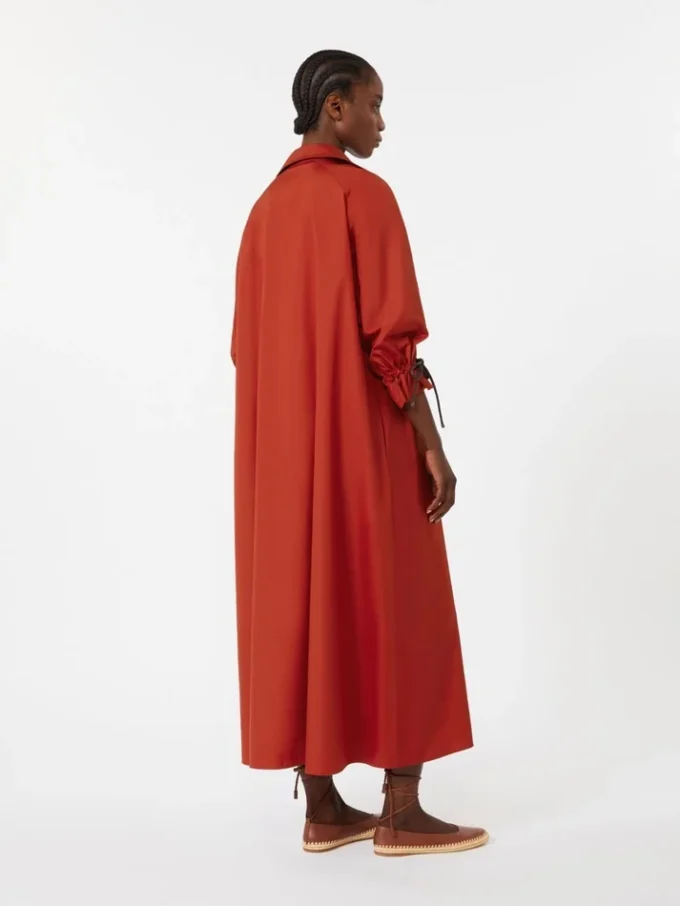 Übergroßes Kleid aus Baumwollpopeline, rot Übergroßes Kleid aus Baumwollpopeline, rot