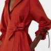 Übergroßes Kleid aus Baumwollpopeline, rot Übergroßes Kleid aus Baumwollpopeline, rot