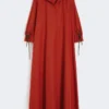Übergroßes Kleid aus Baumwollpopeline, rot Übergroßes Kleid aus Baumwollpopeline, rot