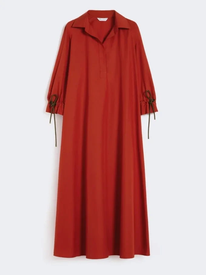 Übergroßes Kleid aus Baumwollpopeline, rot Übergroßes Kleid aus Baumwollpopeline, rot