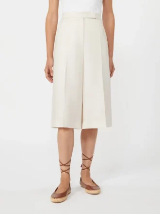 Bermudashorts aus Leinen, beige