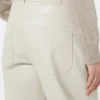 Beschichtete Hose mit weitem Bein, sandfarben Beschichtete Hose mit weitem Bein, sandfarben