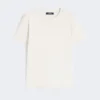 Besticktes Jersey-T-Shirt, sandfarben Besticktes Jersey-T-Shirt, sandfarben