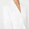 Blazer aus Baumwollkrepp-Canvas, optisches Weiß