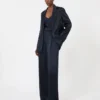 Hose aus Envers-Satin, mitternachtsblau Hose aus Envers-Satin, mitternachtsblau