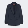 Blazer aus Envers-Satin, mitternachtsblau Blazer aus Envers-Satin, mitternachtsblau