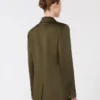 Blazer aus Envers-Satin, moosgrün