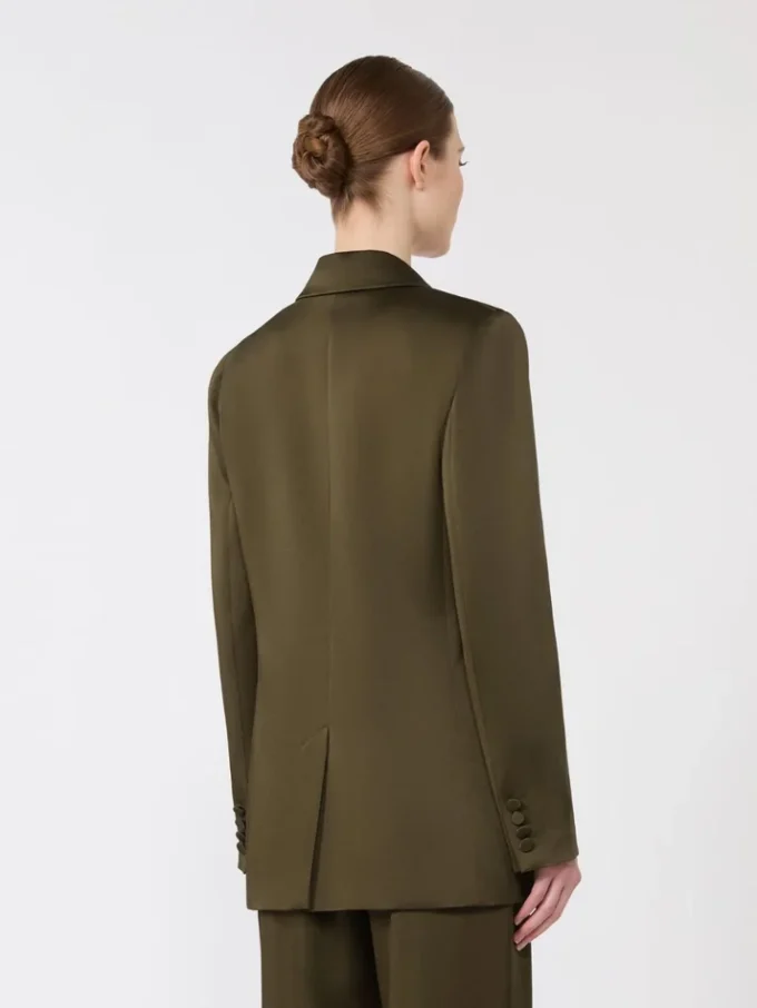 Blazer aus Envers-Satin, moosgrün