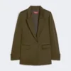 Blazer aus Envers-Satin, moosgrün