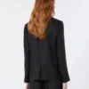 Blazer aus Leinen-Canvas, schwarz Blazer aus Leinen-Canvas, schwarz