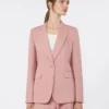 Blazer aus Leinen- und Baumwollcanvas, Antikrosa Blazer aus Leinen- und Baumwollcanvas, Antikrosa