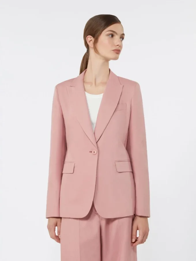 Blazer aus Leinen- und Baumwollcanvas, Antikrosa Blazer aus Leinen- und Baumwollcanvas, Antikrosa