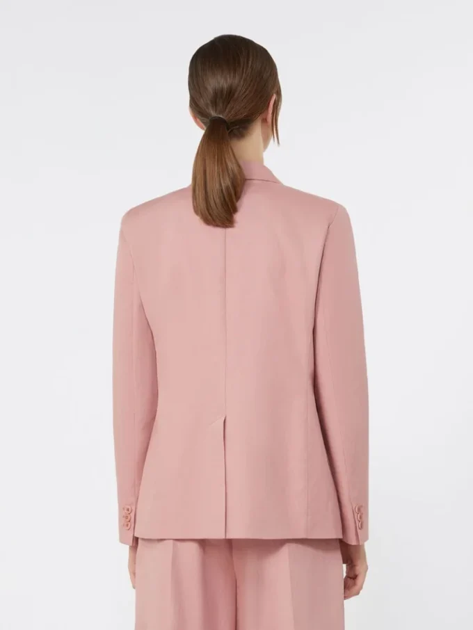 Blazer aus Leinen- und Baumwollcanvas, Antikrosa Blazer aus Leinen- und Baumwollcanvas, Antikrosa