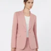 Blazer aus Leinen- und Baumwollcanvas, Antikrosa Blazer aus Leinen- und Baumwollcanvas, Antikrosa