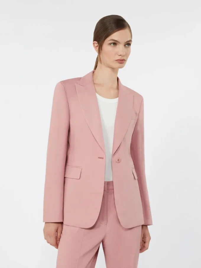 Blazer aus Leinen- und Baumwollcanvas, Antikrosa Blazer aus Leinen- und Baumwollcanvas, Antikrosa
