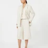 Weste aus Leinen und Zopfmuster, beige Weste aus Leinen und Zopfmuster, beige