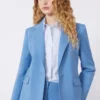 Blazer aus Stretchwolle, hellblau Blazer aus Stretchwolle, hellblau