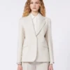 Blazer aus Stretchwolle, sandfarben Blazer aus Stretchwolle, sandfarben