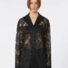 Blumen-Spitzenjacke, schwarz Blumen-Spitzenjacke, schwarz