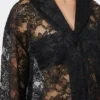 Blumen-Spitzenjacke, schwarz Blumen-Spitzenjacke, schwarz