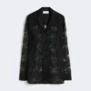 Blumen-Spitzenjacke, schwarz Blumen-Spitzenjacke, schwarz