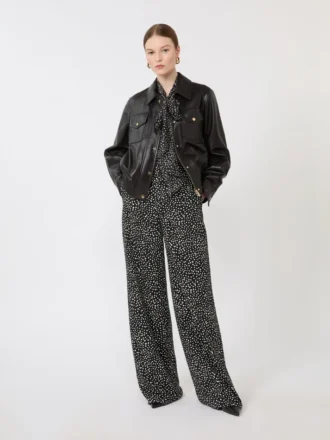 Bedruckte Sabla-Hose, schwarz