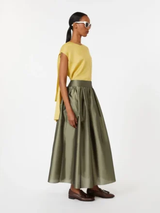 Bluse aus Ramie-Canvas, leuchtend gelb