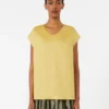 Bluse aus Ramie-Canvas, leuchtend gelb