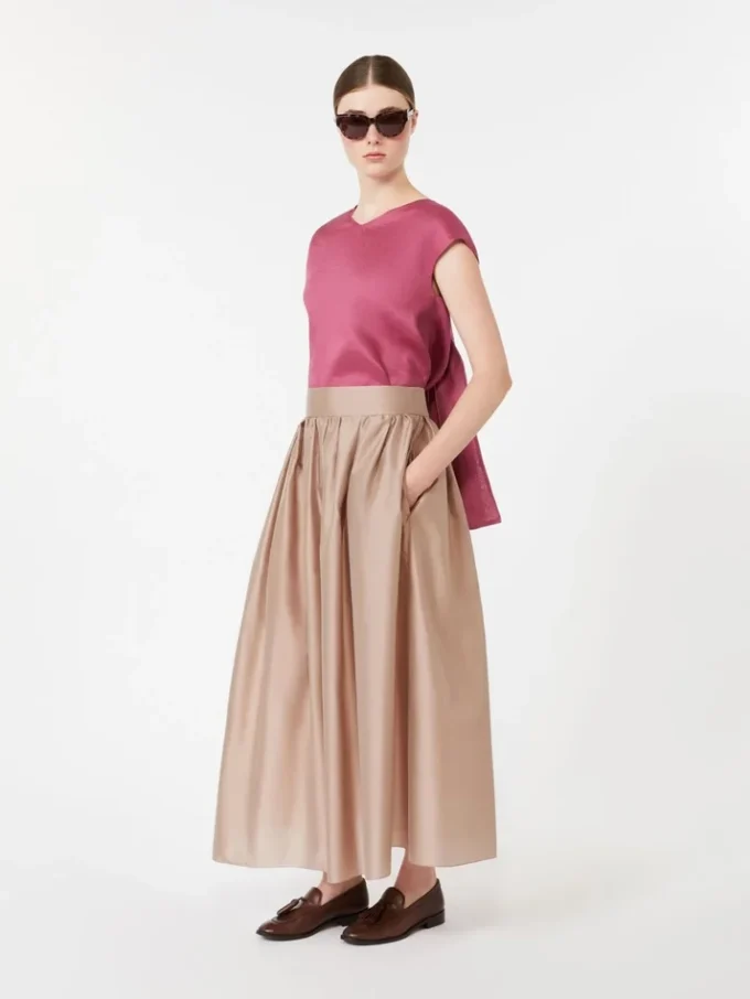 Bluse aus Ramie-Canvas, zyklamenfarben Bluse aus Ramie-Canvas, zyklamenfarben