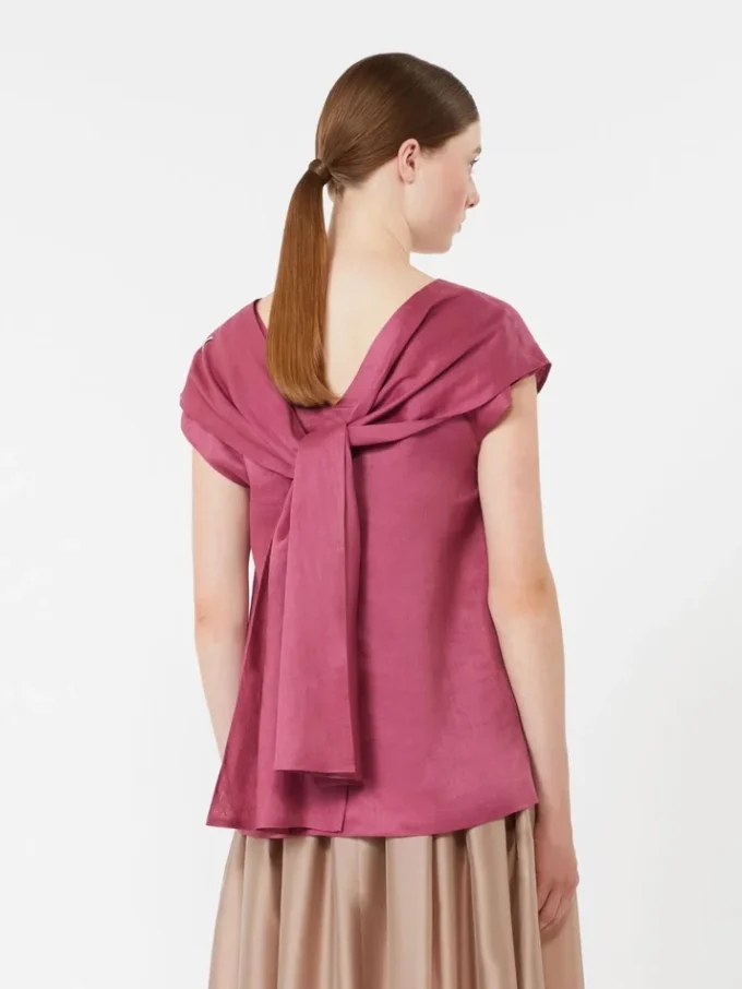 Bluse aus Ramie-Canvas, zyklamenfarben Bluse aus Ramie-Canvas, zyklamenfarben