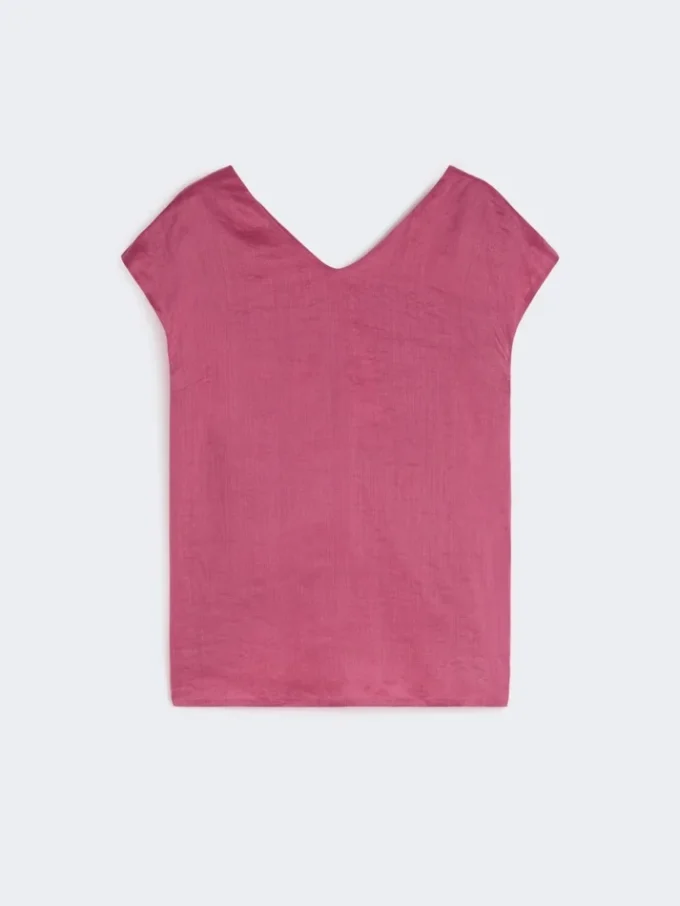 Bluse aus Ramie-Canvas, zyklamenfarben Bluse aus Ramie-Canvas, zyklamenfarben