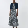 Bolero aus Baumwollgarn, ultramarinblau Bolero aus Baumwollgarn, ultramarinblau