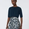 Bolero aus Baumwollgarn, ultramarinblau Bolero aus Baumwollgarn, ultramarinblau