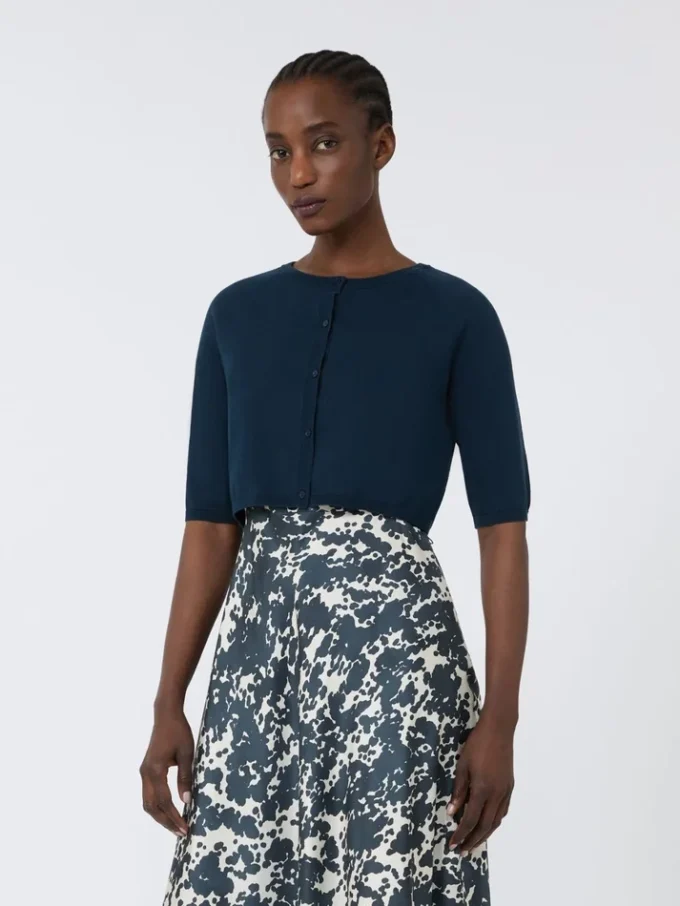 Bolero aus Baumwollgarn, ultramarinblau Bolero aus Baumwollgarn, ultramarinblau